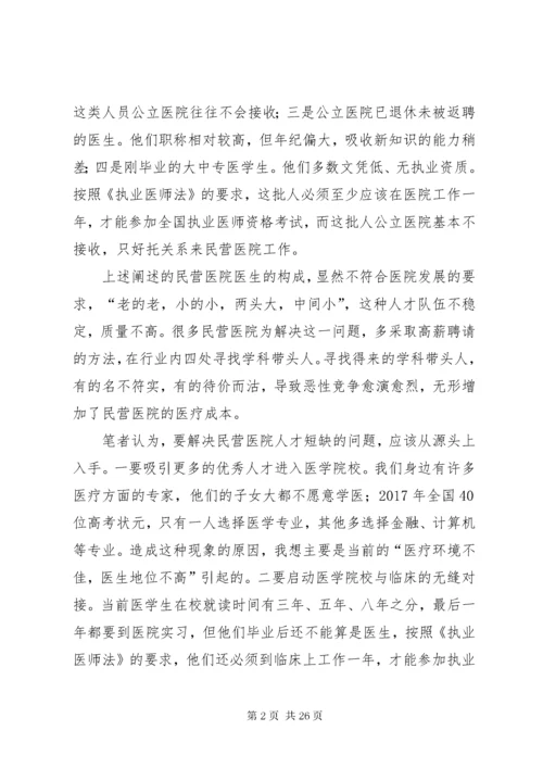 民营医院面临的外部困难及解决办法思考.docx