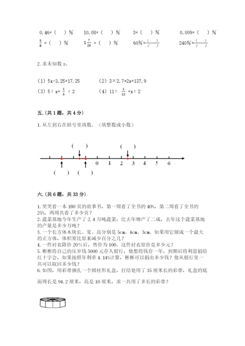 北师大版数学小升初模拟试卷审定版.docx