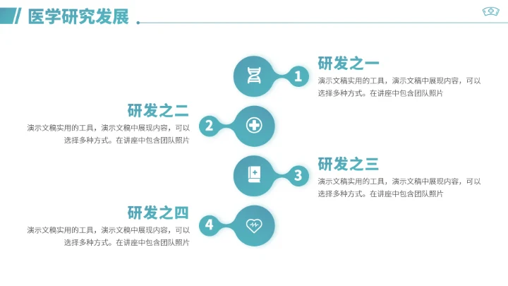 青绿色医学医疗工作汇报PPT模板