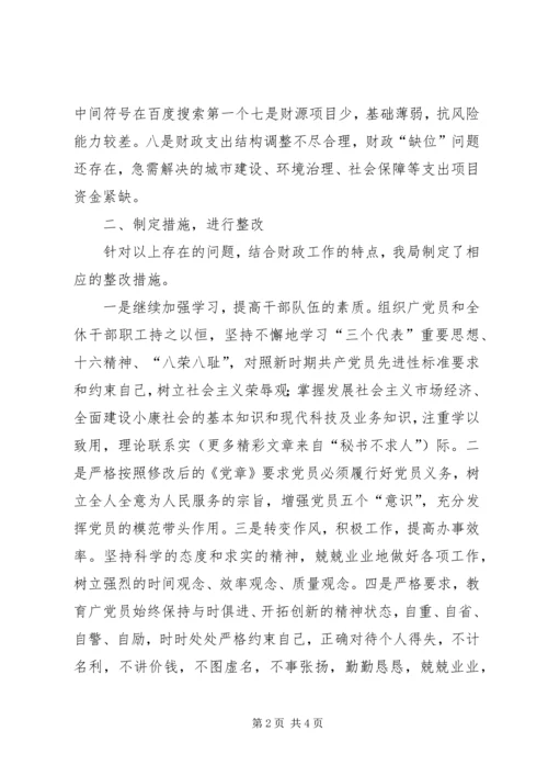 县财政局端正政风行风优化发展环境自查自评情况汇报 (4).docx