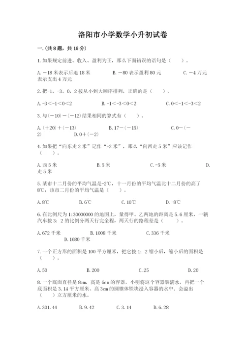 洛阳市小学数学小升初试卷带答案（典型题）.docx