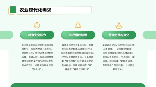 黄绿色3D风农业技术宣讲会PPT