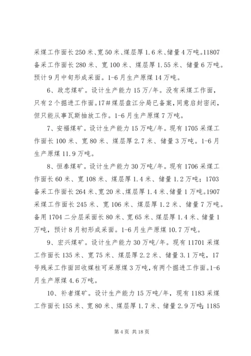 县煤炭安全生产经营情况调研报告.docx