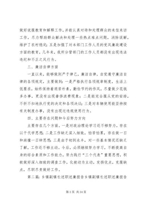 乡镇副镇长述职述廉报告 (4).docx