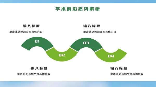 绿色小清新花团锦簇学术活动PPT模板