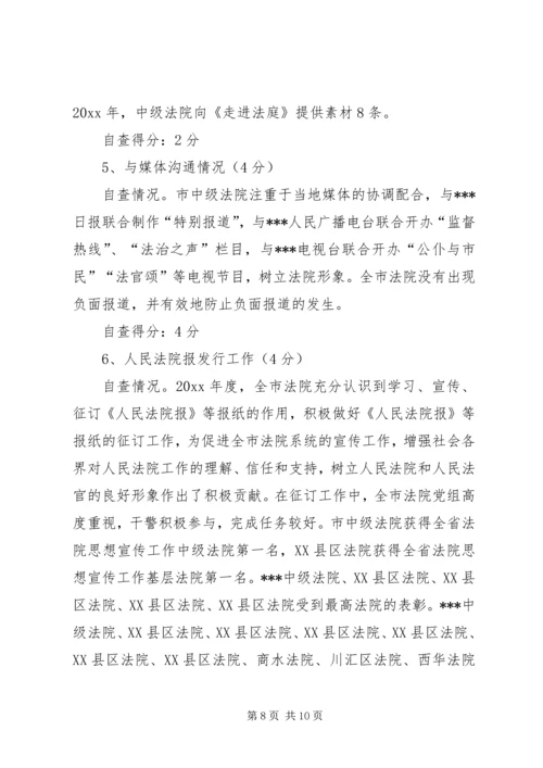 人民法院政治部自查情况报告.docx
