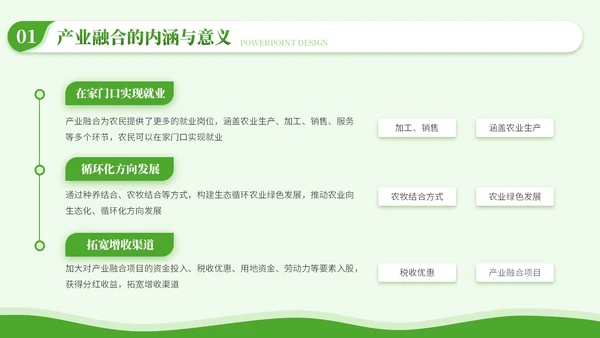 绿色商务风毕业答辩PPT模板_乡村振兴中的产业融合PPT模板