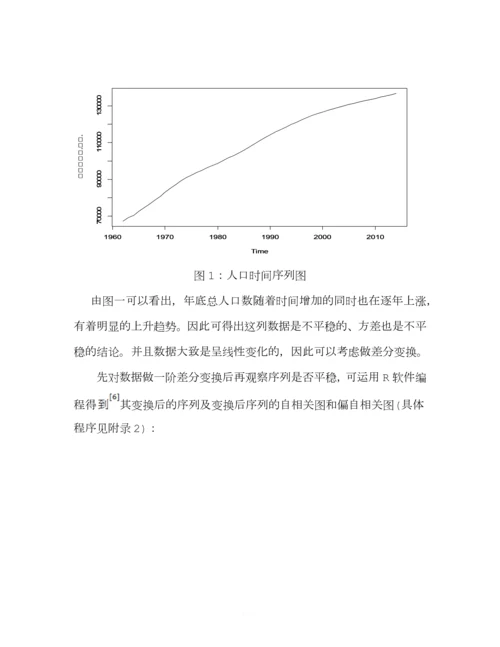 时间序列ARIMA期末论文.docx