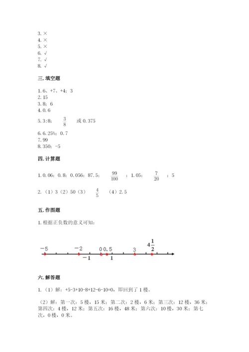 北师大版小学六年级下册数学期末检测试题附参考答案（b卷）.docx