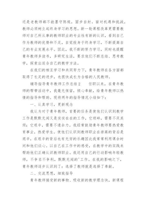 辅导指导青年教师工作总结.docx