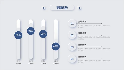 蓝色简约新拟态风岗位竞聘述职报告自我介绍ppt模板竞聘1