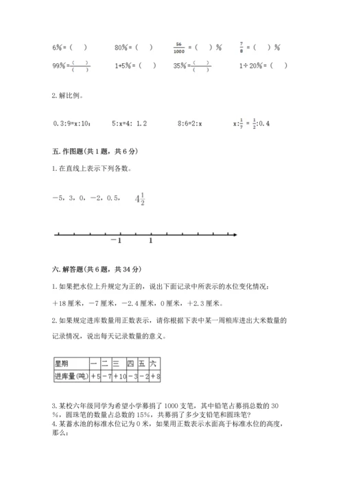 小学数学试卷六年级下册期末测试卷含完整答案（典优）.docx