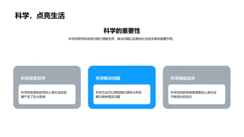 初一科学课程概览PPT模板