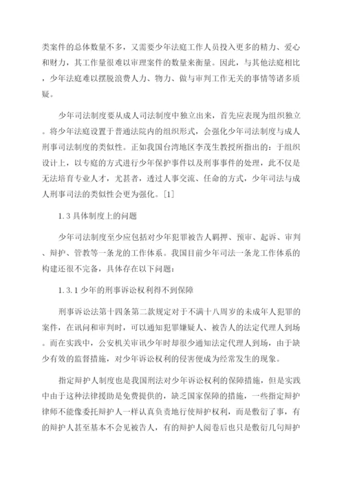 对我国少年司法制度的反思论文.docx