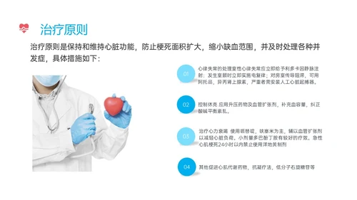 蓝色红色实拍心机梗死病人护理心肌