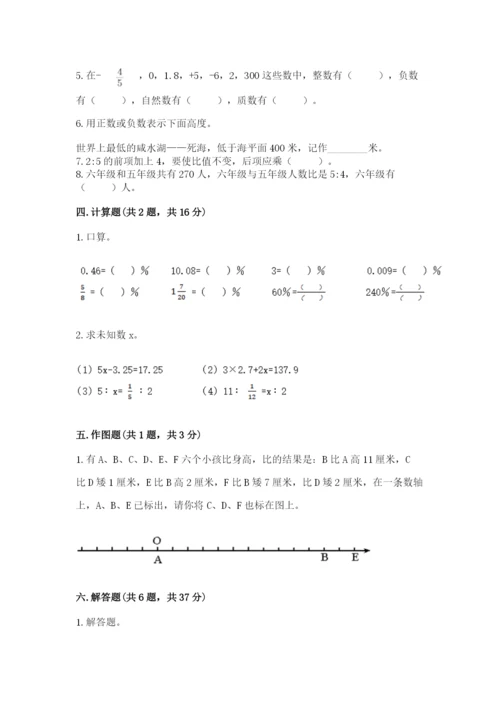 六年级下册数学期末测试卷（达标题）.docx