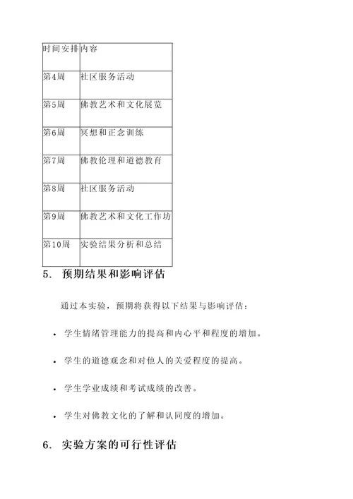 佛教教育实验方案