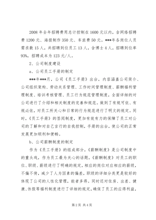 人事部某年终工作总结.docx