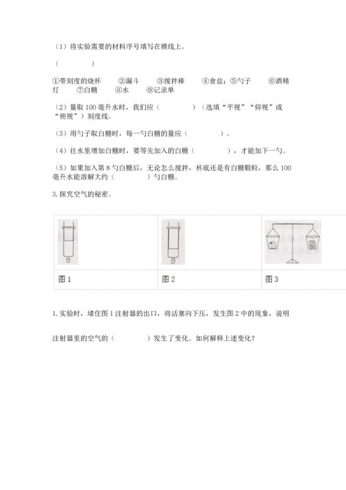 教科版三年级上册科学期末测试卷标准卷.docx