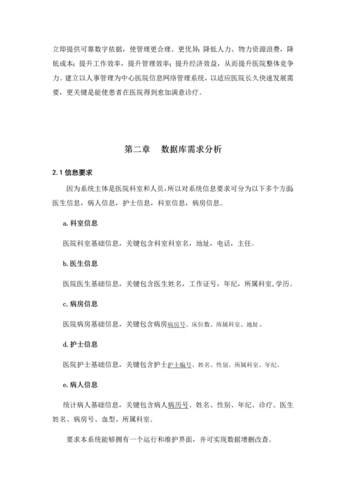 医院综合管理系统sql数据库.docx