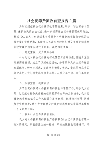 社会抚养费征收自查报告2篇.docx