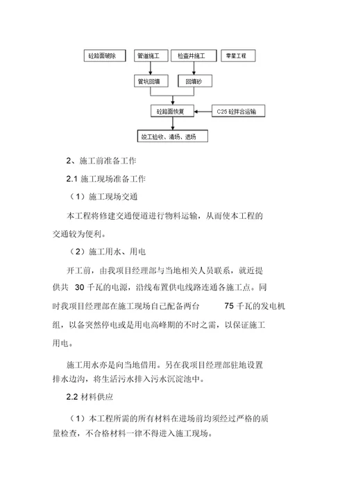 城市供水管网改造工程施工部署方案