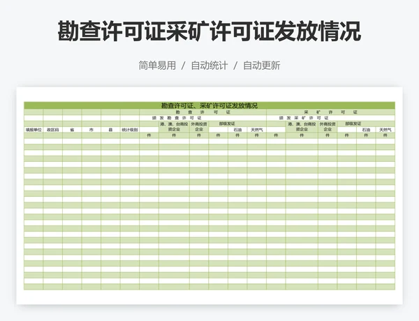 勘查许可证采矿许可证发放情况