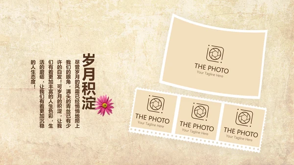 怀旧风格20年同学联谊会PPT模板