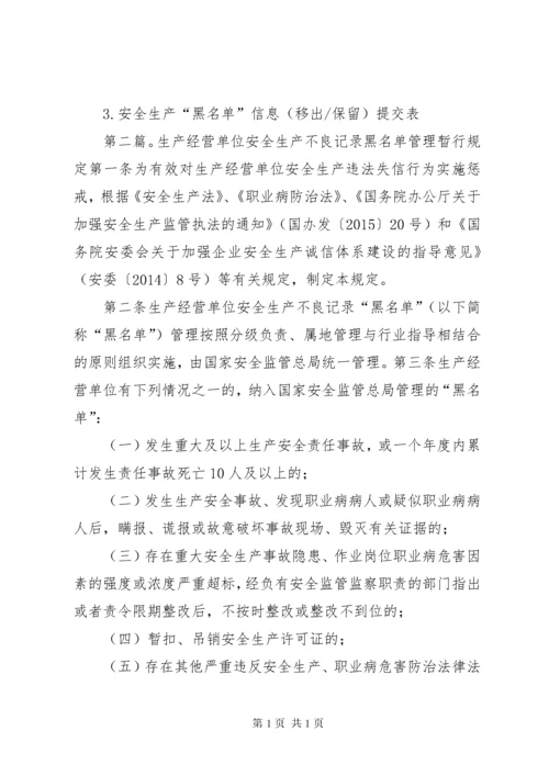 XX省实施《生产经营单位安全生产不良记录“黑名单”管理暂行规定》办法.docx