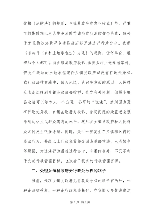 乡镇行政执法社会调查报告.docx