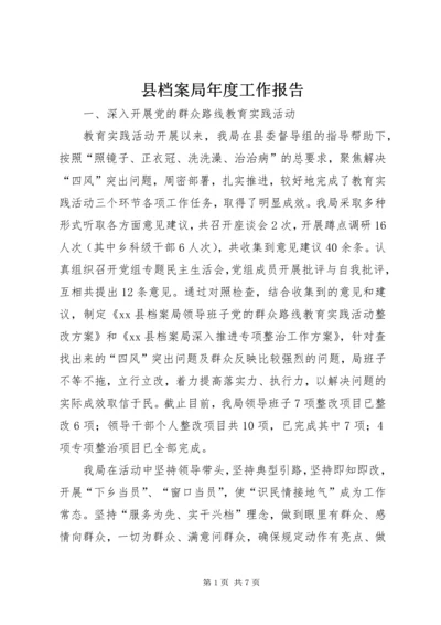 县档案局年度工作报告 (2).docx