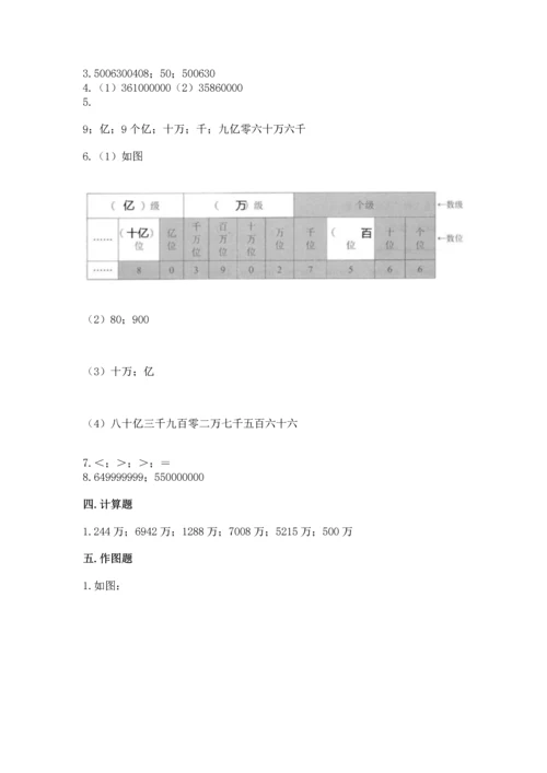 西师大版四年级上册数学第一单元 万以上数的认识 测试卷含答案.docx