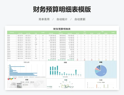 财务预算明细表模版