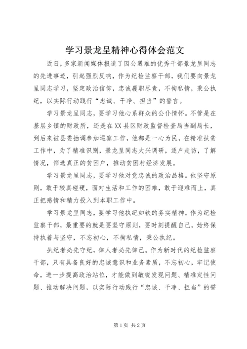 学习景龙呈精神心得体会范文.docx