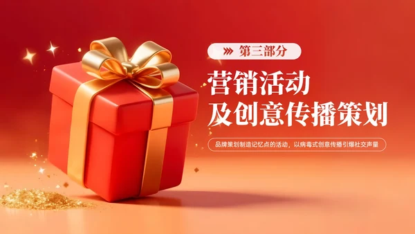 红色系简约国庆促销企业内部会议PPT模板