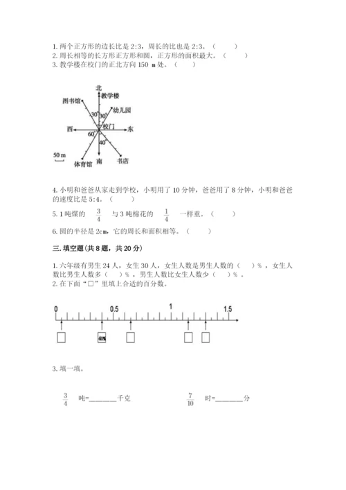 小学六年级上册数学期末测试卷附完整答案【典优】.docx