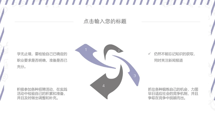 简约大学生职业生涯规划PPT模板