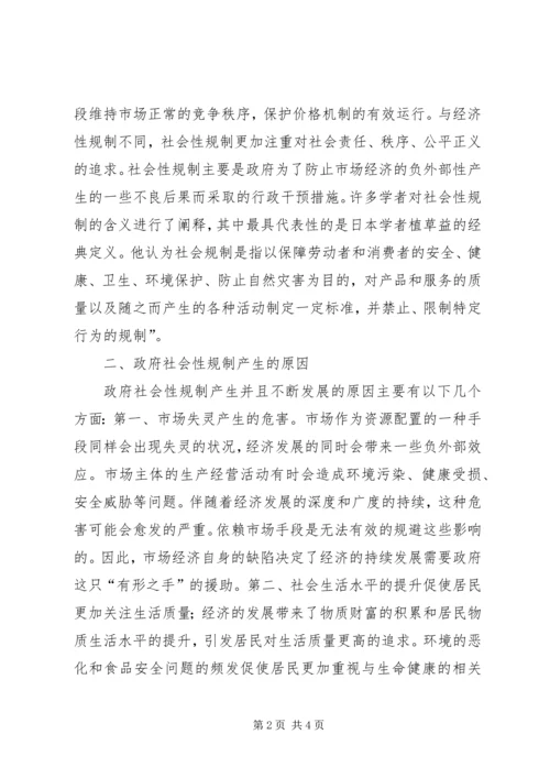 公共管理领域的政府社会性规制.docx