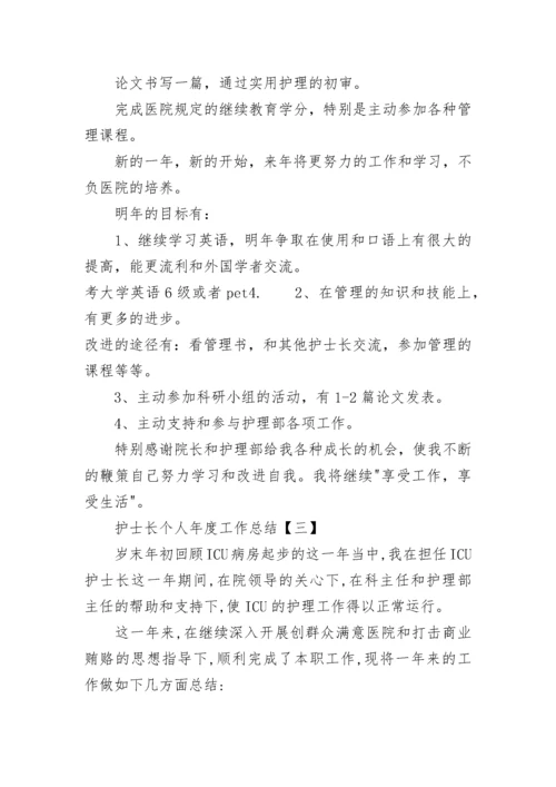 护士长个人年度工作总结.docx