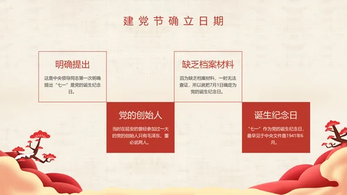 大气中国风七一建党节PPT党课课件