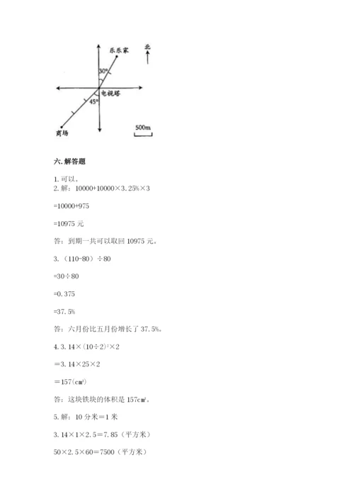 北京版小学六年级下册数学期末综合素养测试卷含答案【典型题】.docx