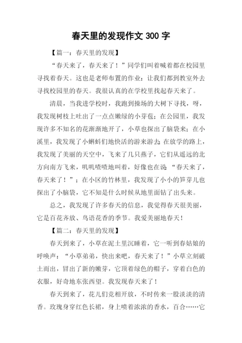 春天里的发现作文300字.docx