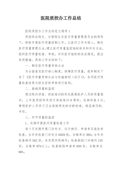 医院质控办工作总结.docx