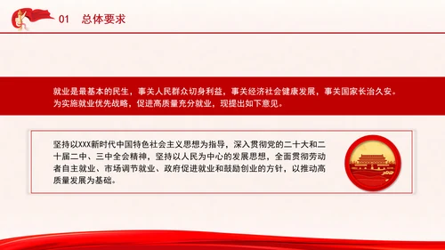 关于实施就业优先战略促进高质量充分就业的意见全文学习PPT