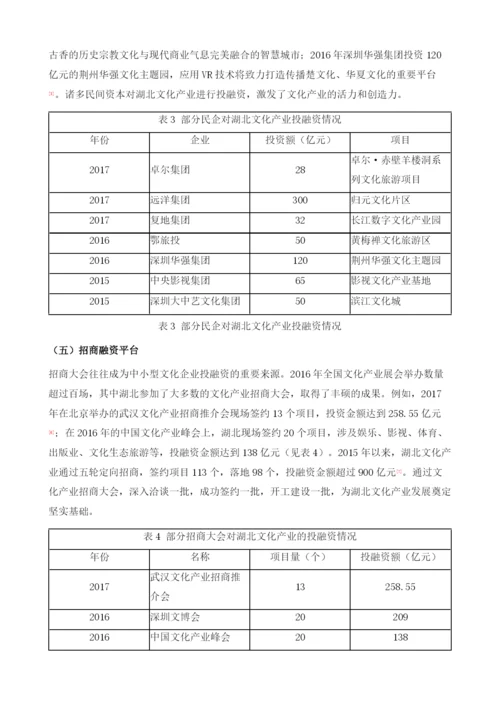 湖北文化产业投融资分析().docx