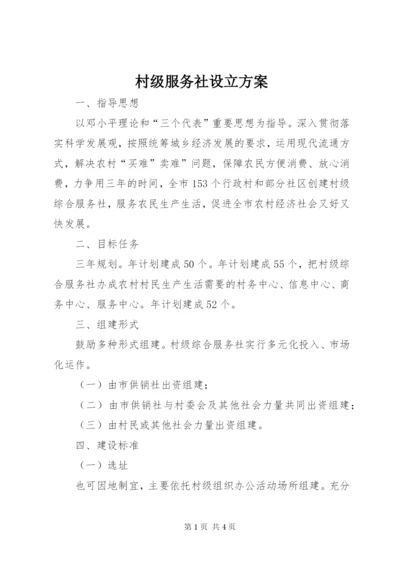 村级服务社设立方案.docx