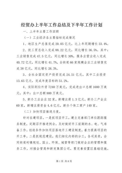 经贸办上半年工作总结及下半年工作计划 (2).docx