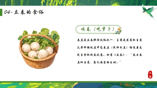 立春绿色背景通用PPT模板