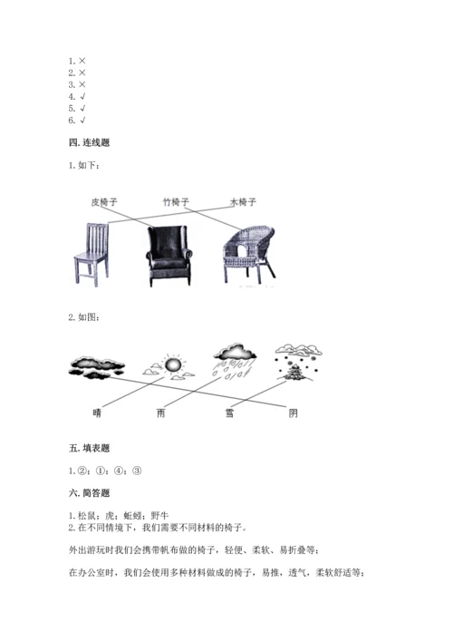 教科版二年级上册科学期末测试卷【易错题】.docx