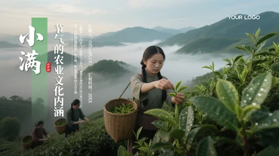 绿色小满节气农业文化PPT模板